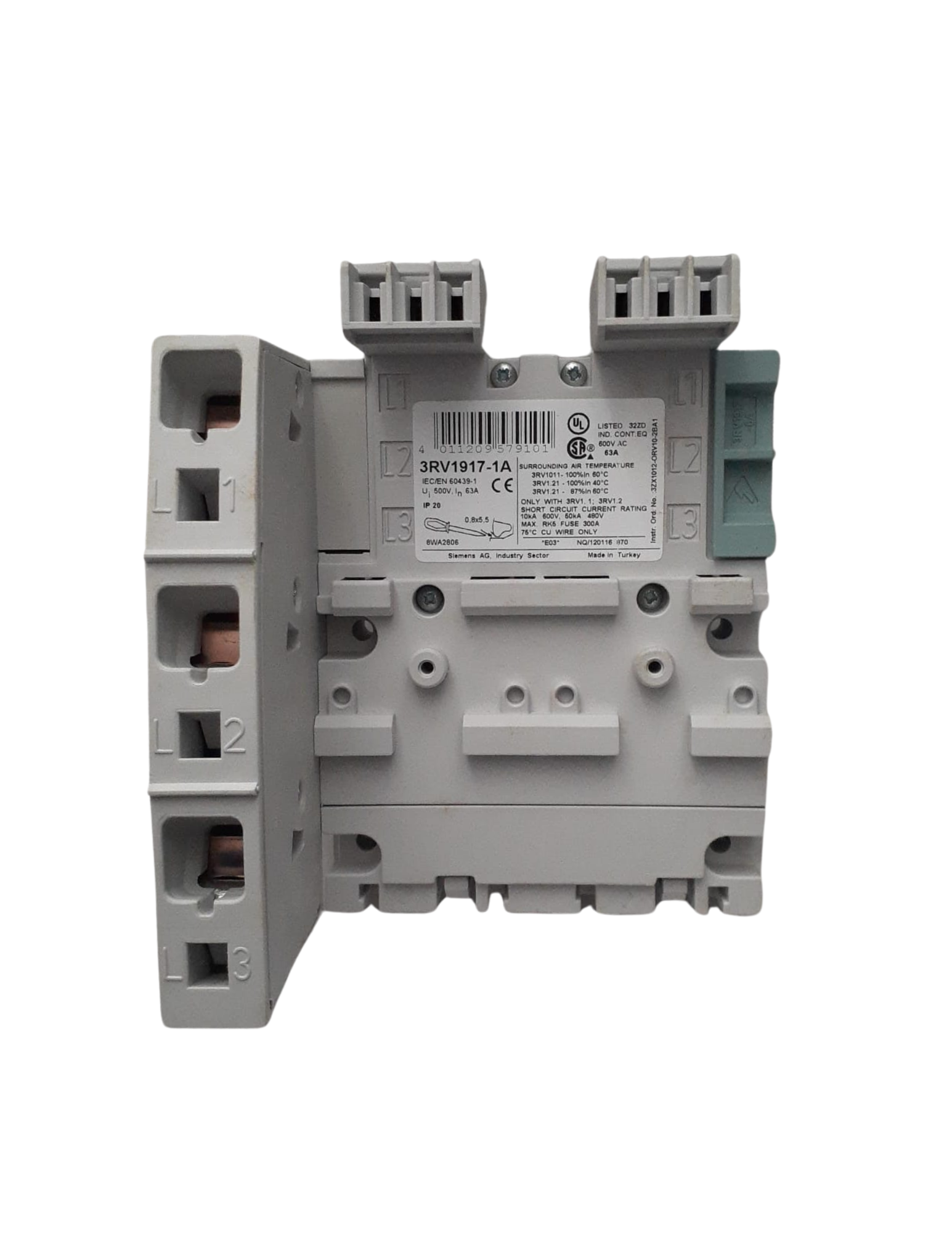 Barras Colectoras Barra Colectora De Alimentacion Para 2 Arrancadores 3Rv1917-1A