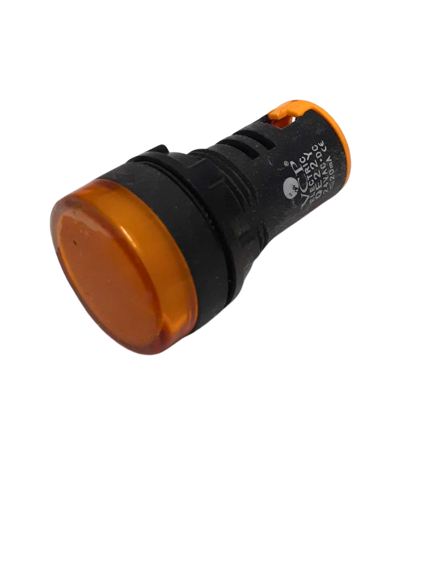 Piloto electrónico Amarillo de 22mm, 52mm (largo), 24VAC/DC, 20mA